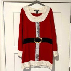 Santa Tunic Length Large Sweater with some BLING!